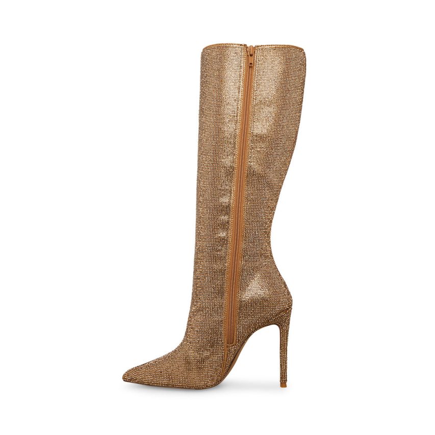 Botas Altas Steve Madden Valinda Mujer Doradas | ES MSE138